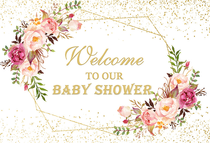 Baby Shower Party Decoration Custom Backdrop