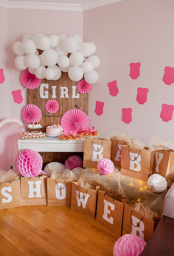 Girl Baby Shower Decorations Backdrop for Photo Studio D315