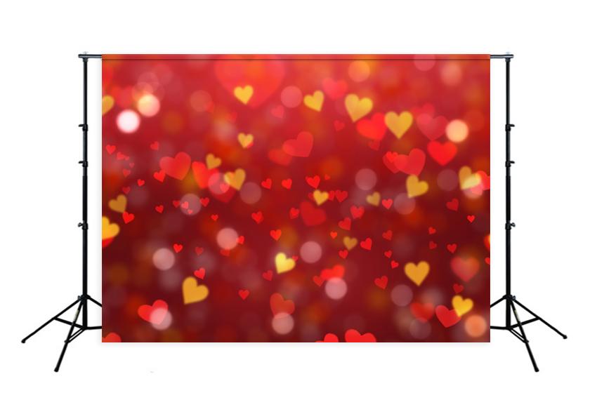 Hearts Red Decorations Backdrop for Party Photography D405