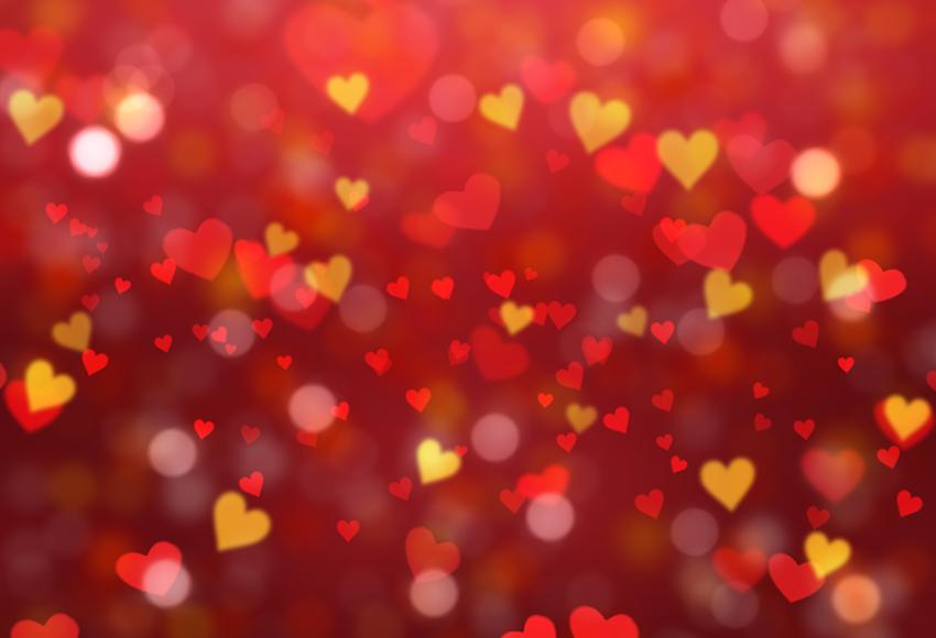 Hearts Red Decorations Backdrop for Party Photography D405
