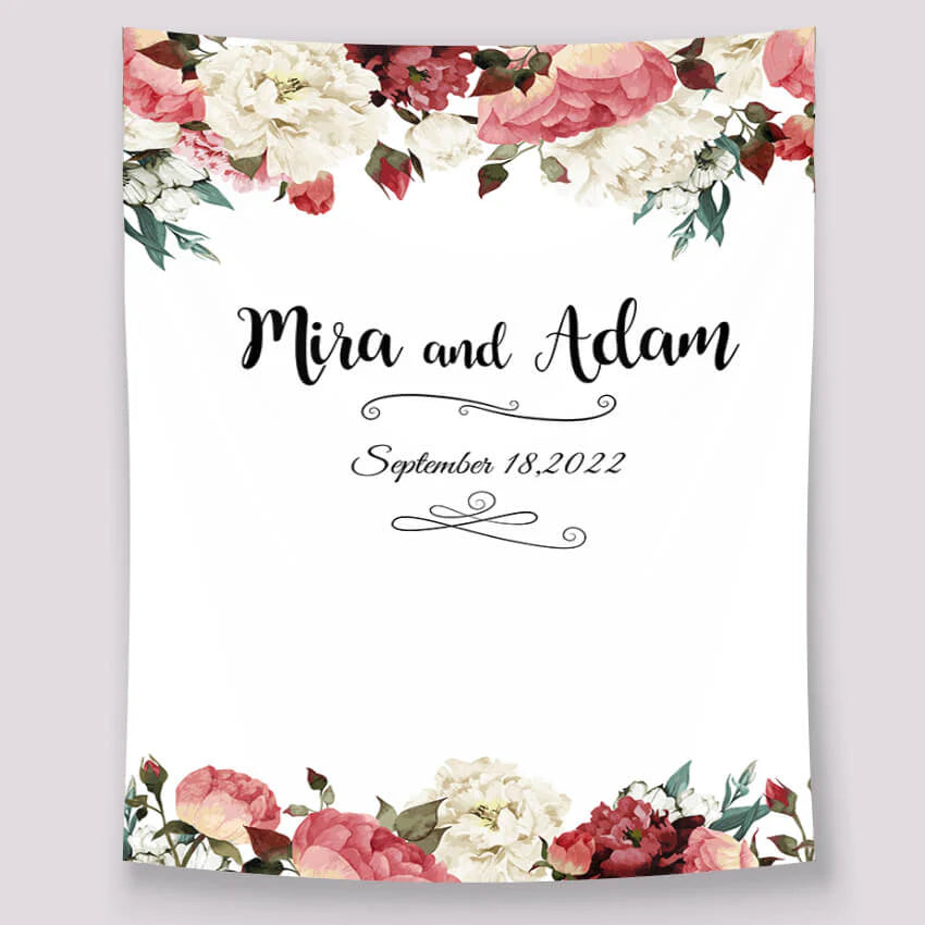 Wedding Decoration Floral Wreath Custom Backdrop D774