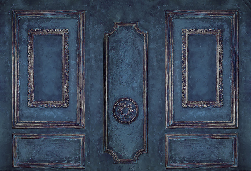 Deep Blue Retro Wall Backdrop for Photo Booth