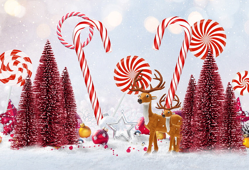 Christmas Candy Backdrop for Photography