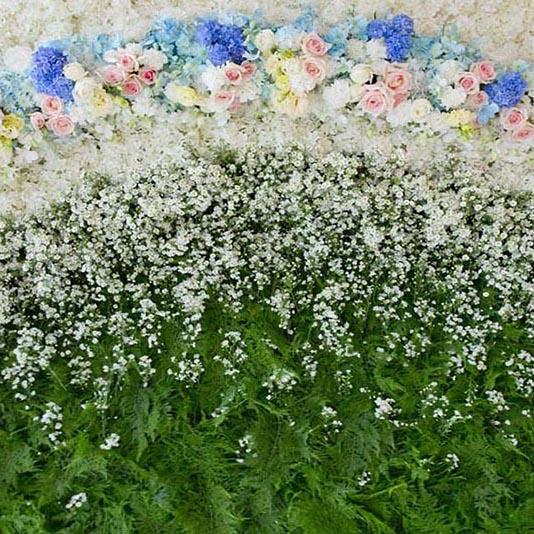 Green Grass Flower Wall Backdrop for Photography G-239