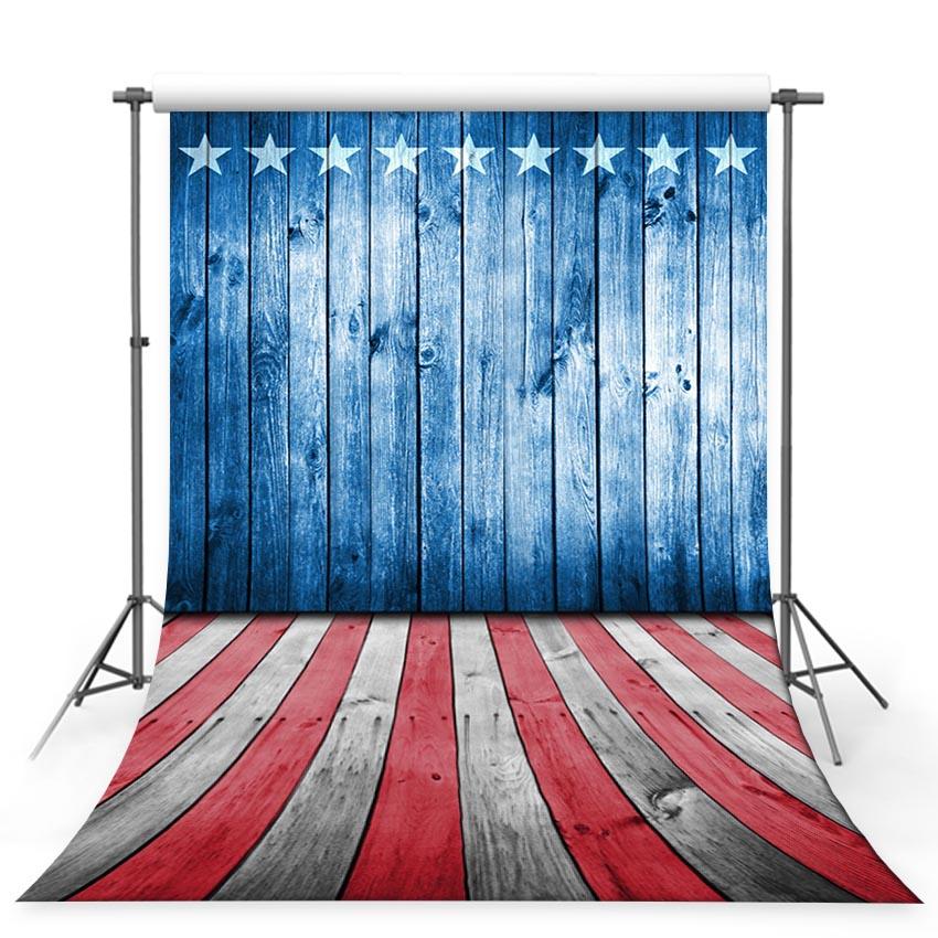 American Flag Wooden Indepedence Day Backdrop G-328