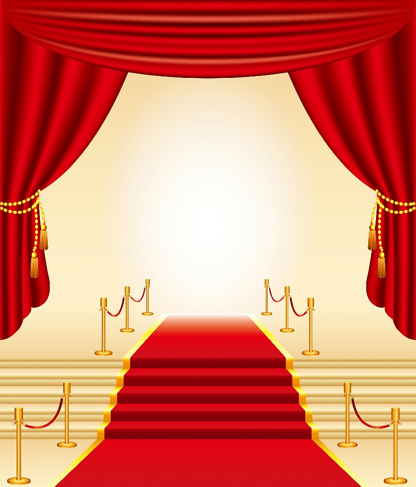 Red Carpet Hollywood Theme Stage Backdrops for Photography DBD-19430