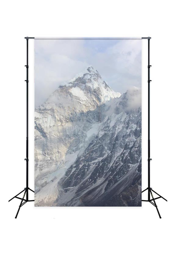 Winter Snow Mountain Photo Booth Backdrop J02812
