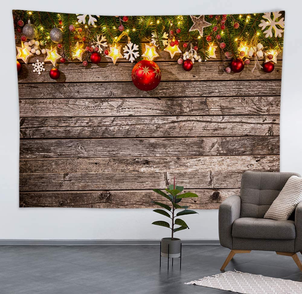 Christmas Decoration Wood Photo Studio Party Backdrop KAT-182