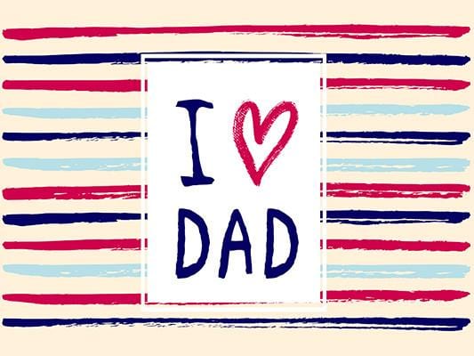 I Love Dad Father's Day Photography Backdrop