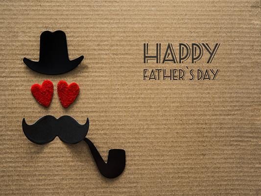 Happy Father's Day Brown Wood Texture Studio Backdrop