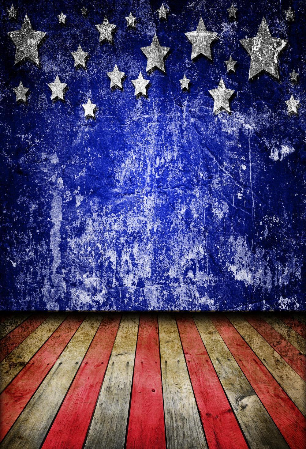 Independence Day Wood Floor Photo Shoot Backdrop