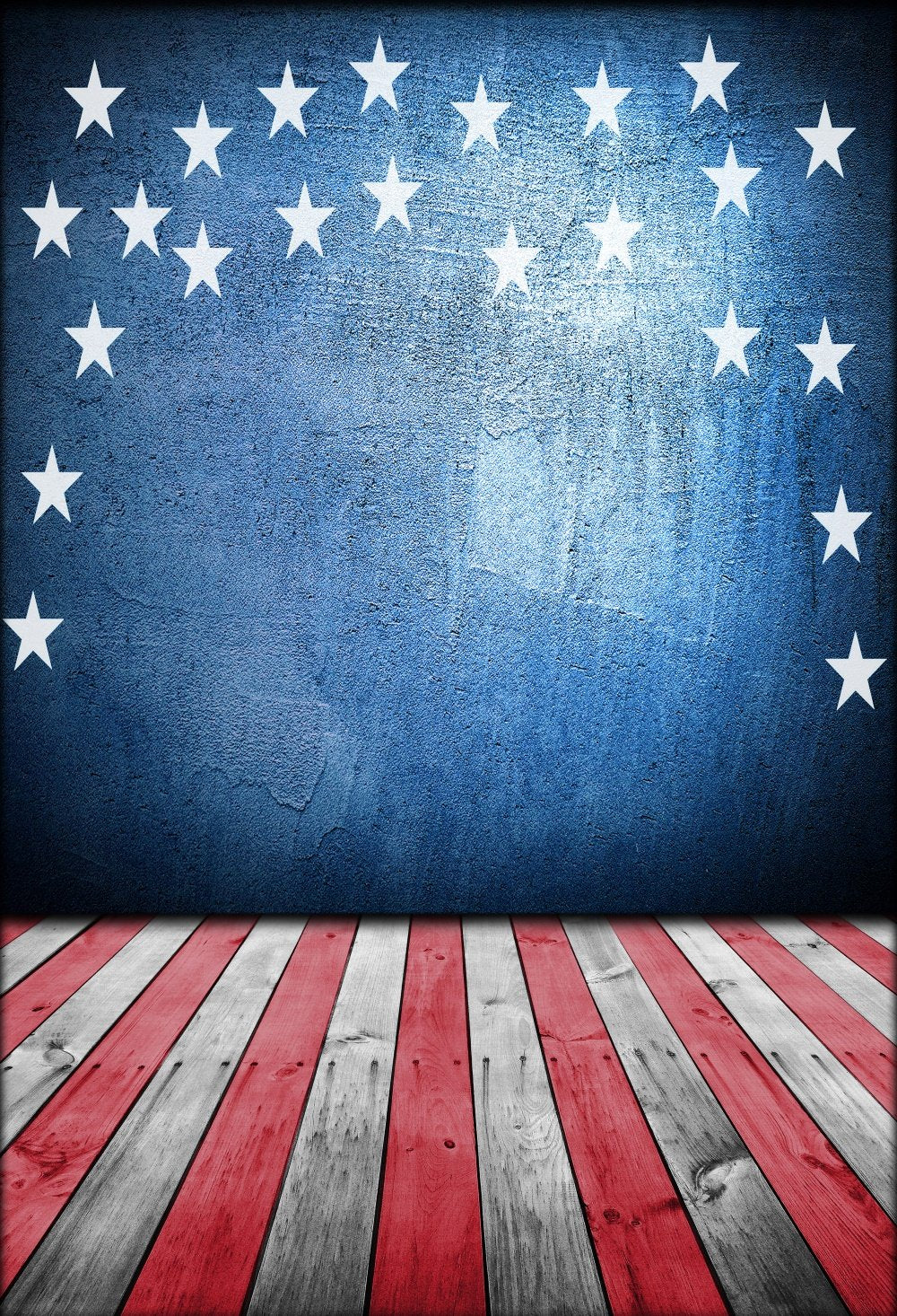 Independence Day Wood Floor Photo Shoot Backdrop