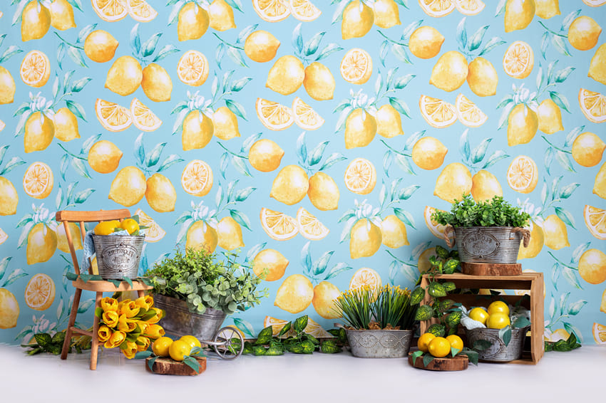 Lemon Plants Decoration Photography Backdrop