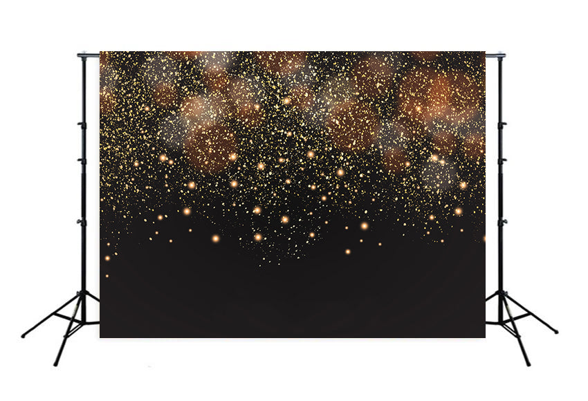 Bokeh Glittering Golden Particles Backdrop for Photography M133