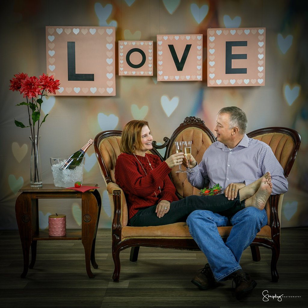 Pastel Heart Bokeh Photo Studio Backdrop MR-0046