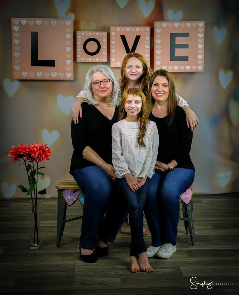 Pastel Heart Bokeh Photo Studio Backdrop MR-0046