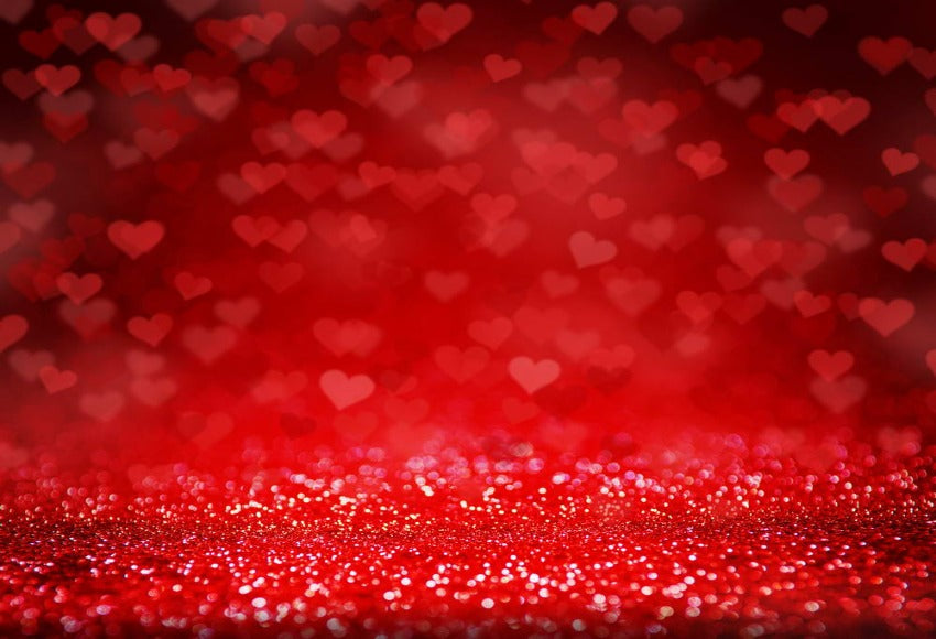 Valentine's Day Decorations Red Love Heart Backdrop for Photography MR-2265