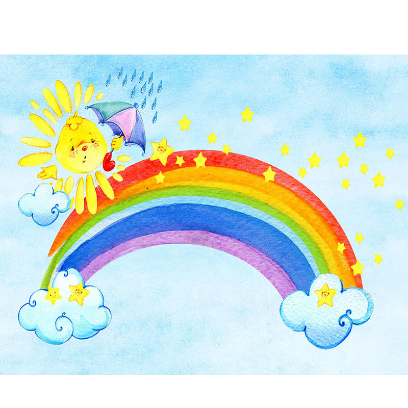 Cute Sun and Rainbow Backdrops for Newborn Photography NB-397