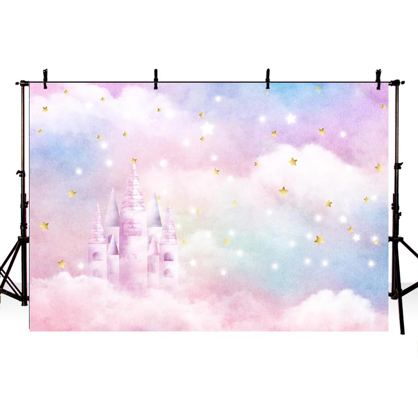Dream Pink Castle Background for Baby Photography NB-408