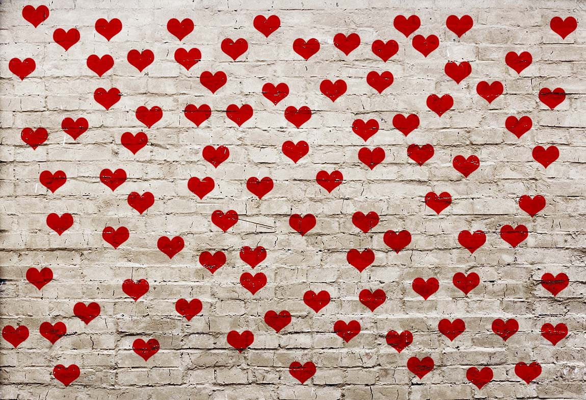 Valentine Love Hearts Backdrop for Photography