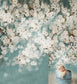 Abstract Floral Blue Backdrop for Photography CM-S-102