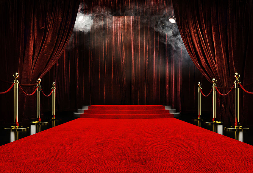 Stage Curtain Red Carpet Photography Backdrop SH-1019 – Dbackdrop