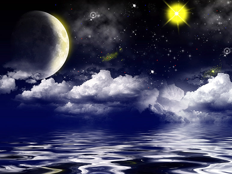 Clouds Stars Space Photography Backdrop