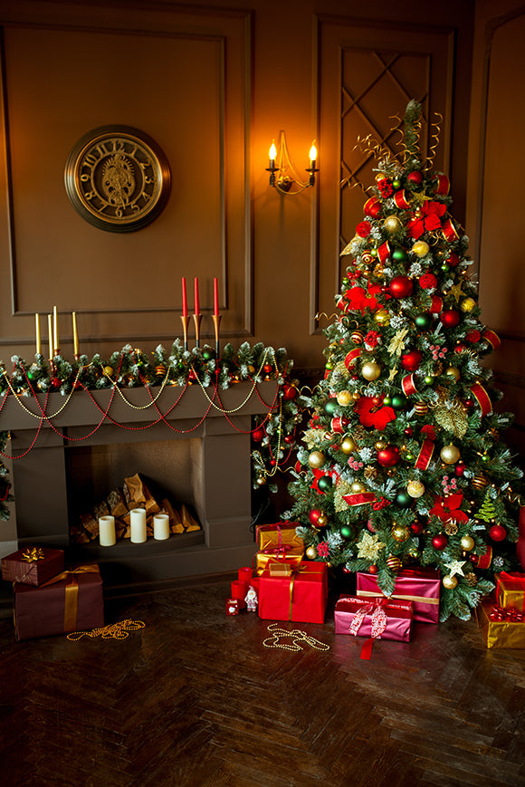 Christmas Tree Gifts Backdrop for Photography