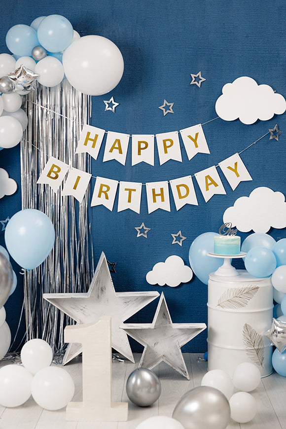Happy Birthday Balloons Photography Party Event Backdrop