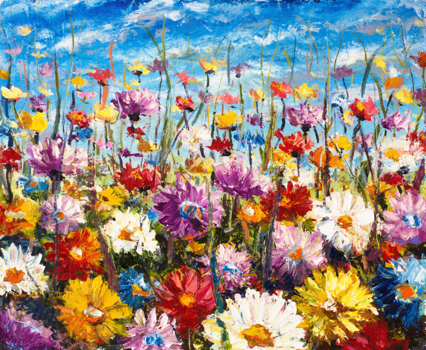 Spring Flowers Painting Art Photography Backdrop