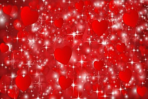 Red Background Stars Backdrop for Valentine SH530