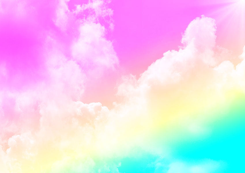 Colorful Pink Blue Clouds Beautiful Sky Backdrop for Studio Photography  SH695