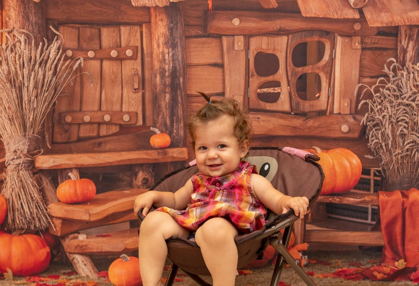 Halloween Pumpkins Autumn Backdrop for Photography TKH1589