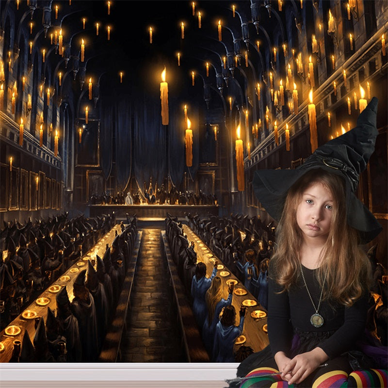 Candles Church Magic Backdrop for Photography