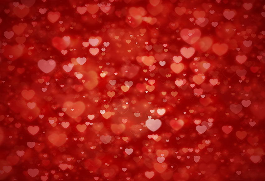 Valentine's Day Red Love Heart Backdrop for Photography LV-1214