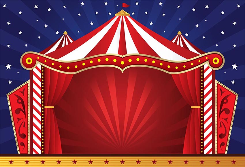 circus tent Circus Tent Glitter Stars Carnival Photography Backdrop LV-175, 5'W*3'H(1.5*1m)