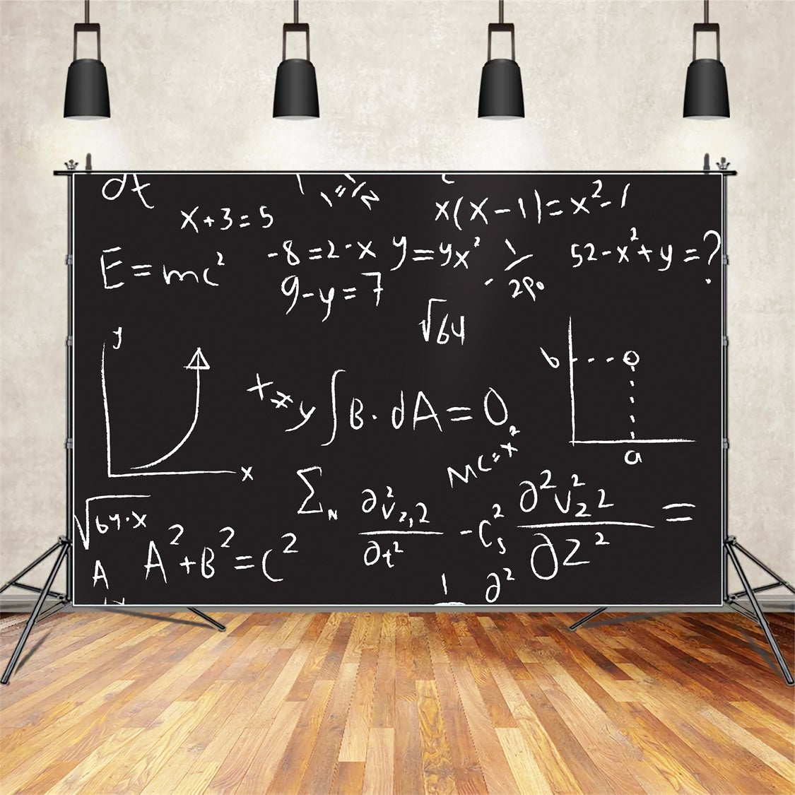 Back to School Science Formula Blackboard Backdrop BRP7-51 – Dbackdrop