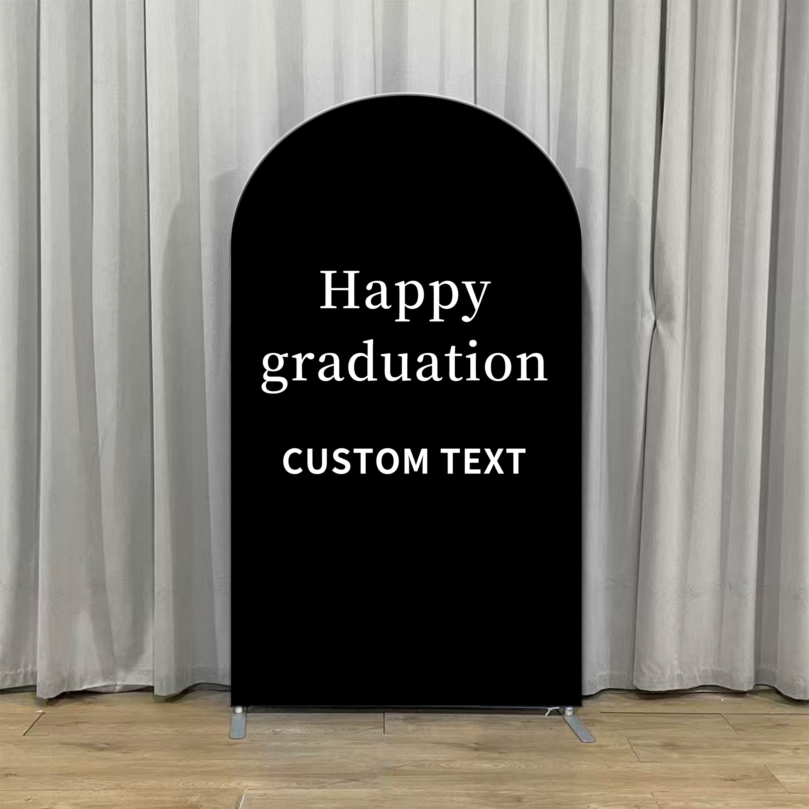 Graduation Party Decorations Backdrop Black Custom Arch Backdrop For Events