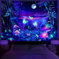 Blacklight Fantasy Forest Tapestry UV Reactive Bedroom Home Decoration