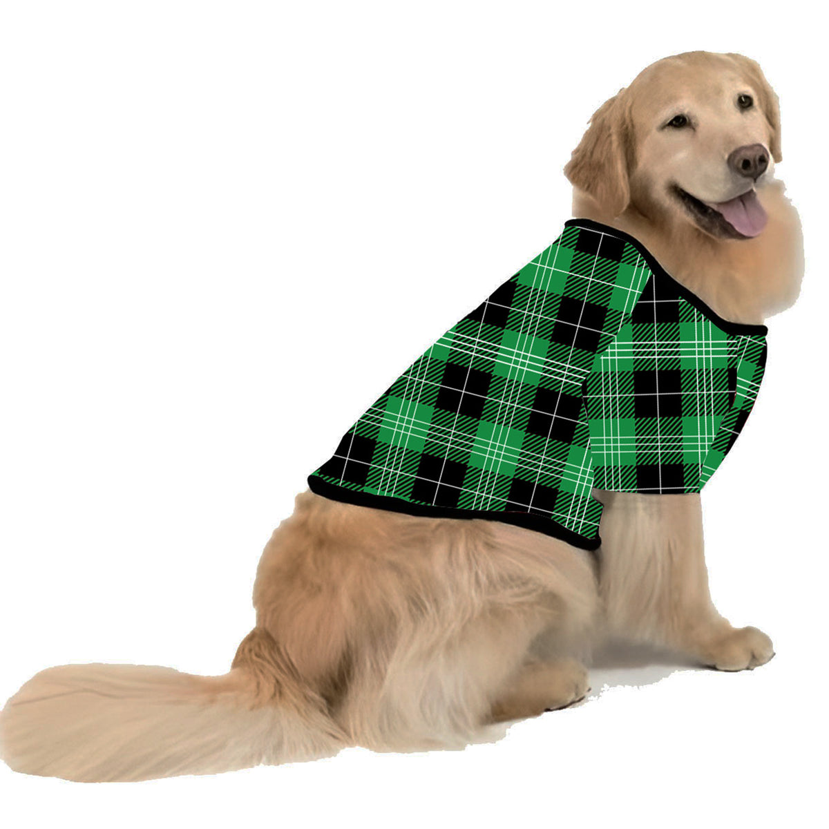 Holiday Matching Pajamas Bold Green Family Typography Christmas Plaid Pajamas CHP-67