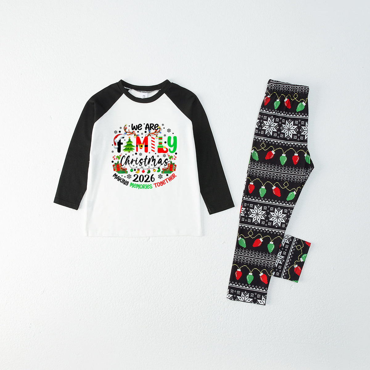Christmas Pajamas We Are Family 2026 Christmas Gift Print Matching Family Photoshoot Sleepwear CHP-122