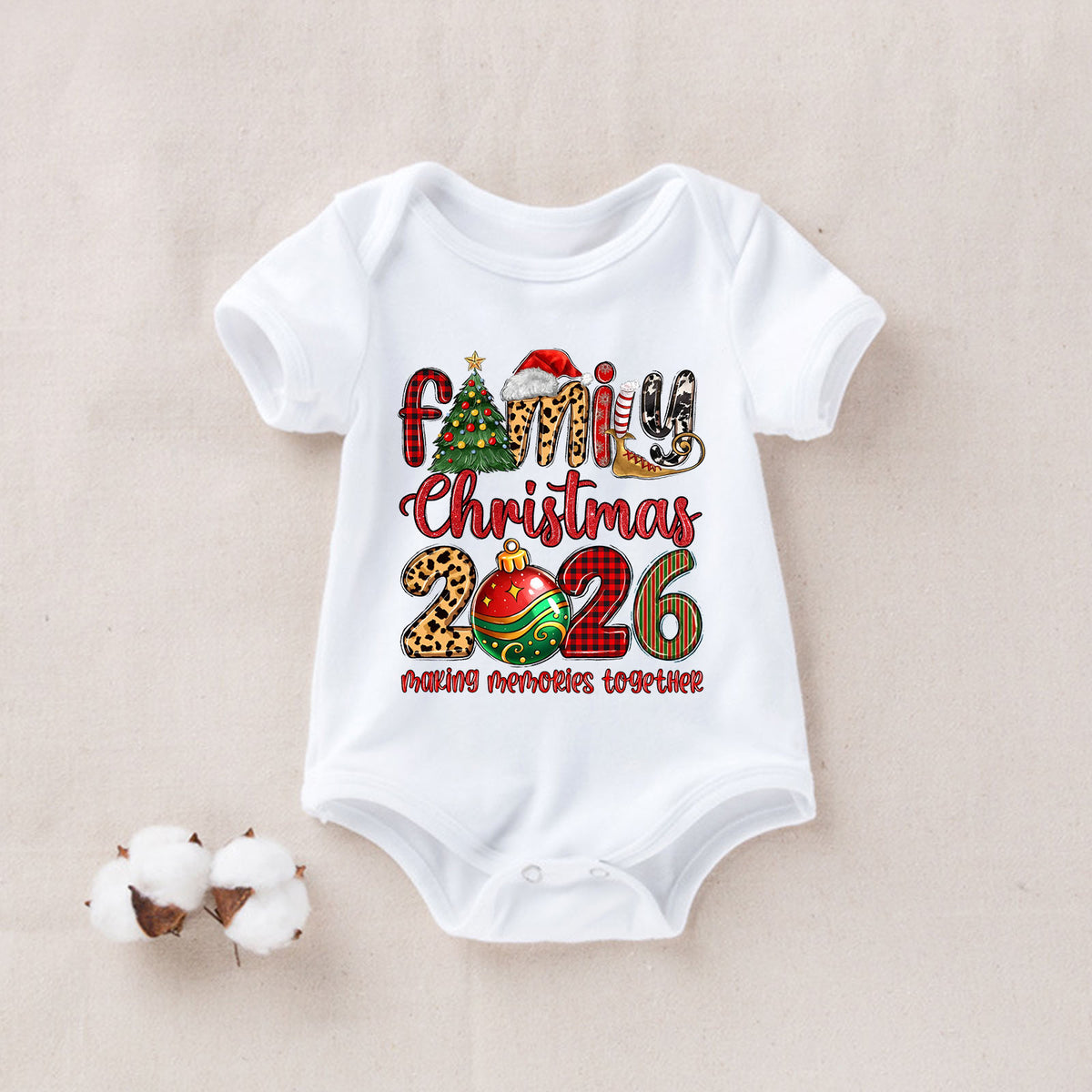 Family Christmas PJs Leopard Candy Cane Lettering Christmas Family Pajamas CHP-27