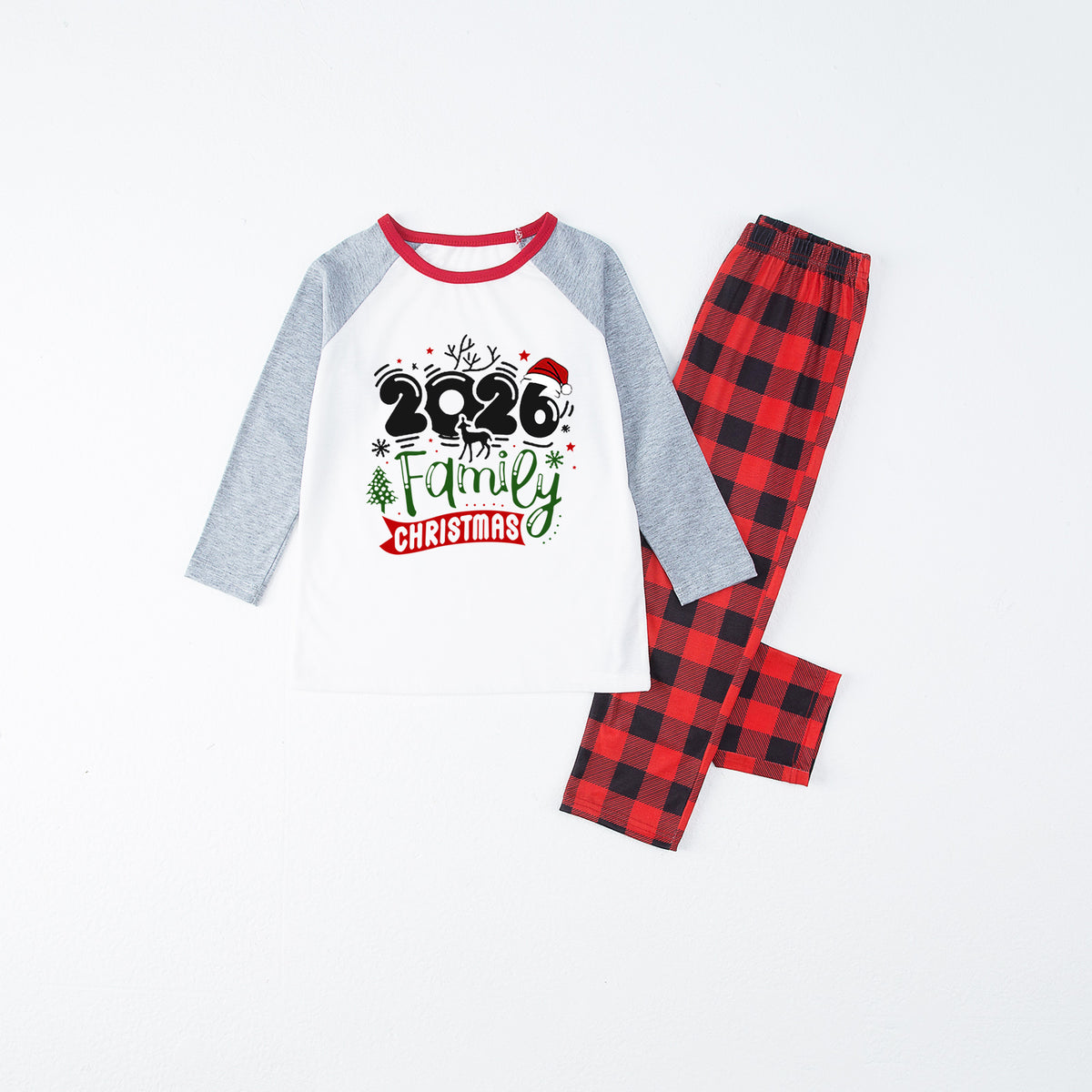 Christmas Pajamas Reindeer 2026 Family Christmas Banner Matching Family Photoshoot Outfit Christmas Sleepwear CHP-111