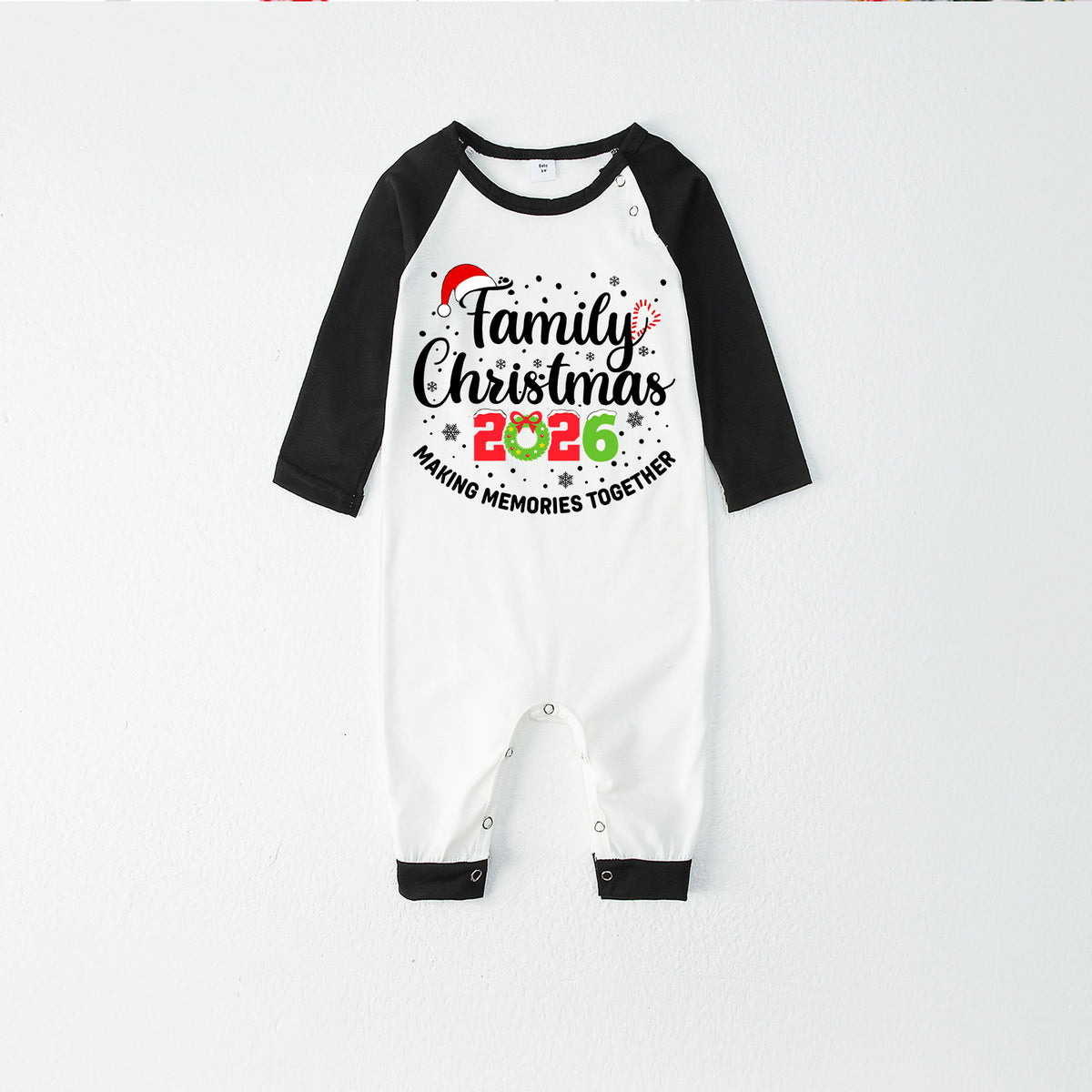 Christmas Pajamas Family Christmas 2026 Candy Cane Letter Print Matching Family Photoshoot Sleepwear CHP-124