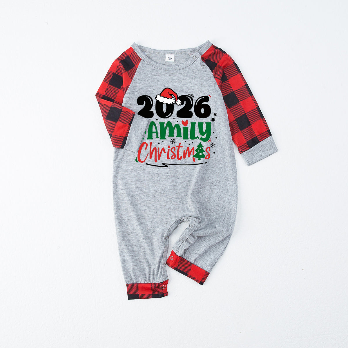 Christmas Pajamas 2026 Family Christmas Red Green Letter Print Family Photo Outfit Christmas Sleepwear CHP-110
