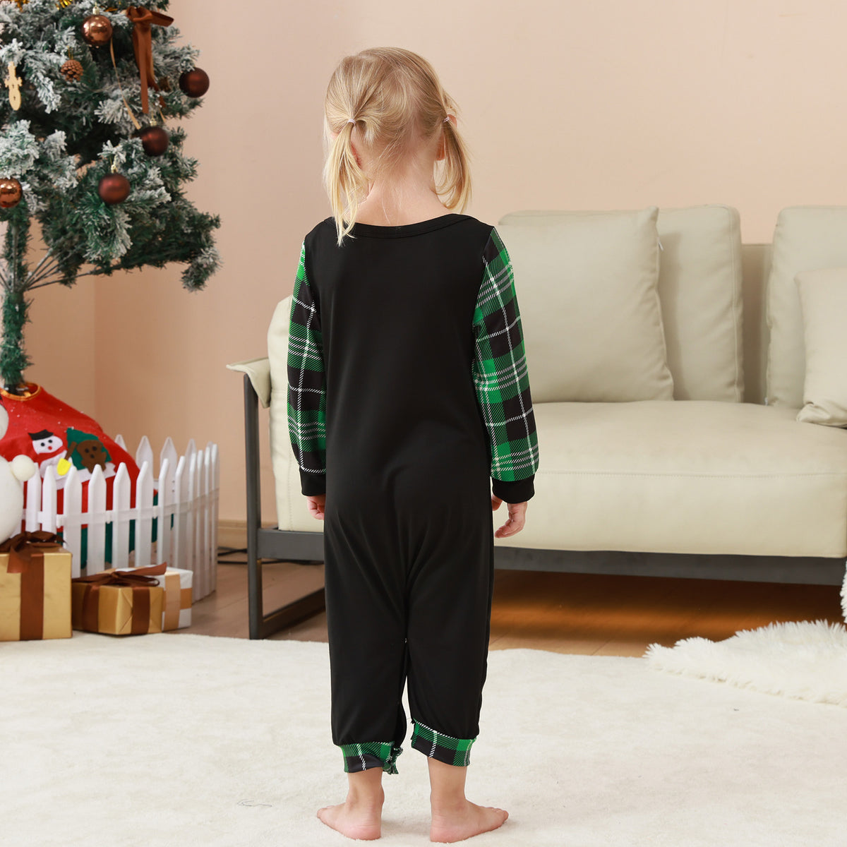 Christmas PJs Candy Cane Santa Print Cozy Christmas Pajamas CHP-20