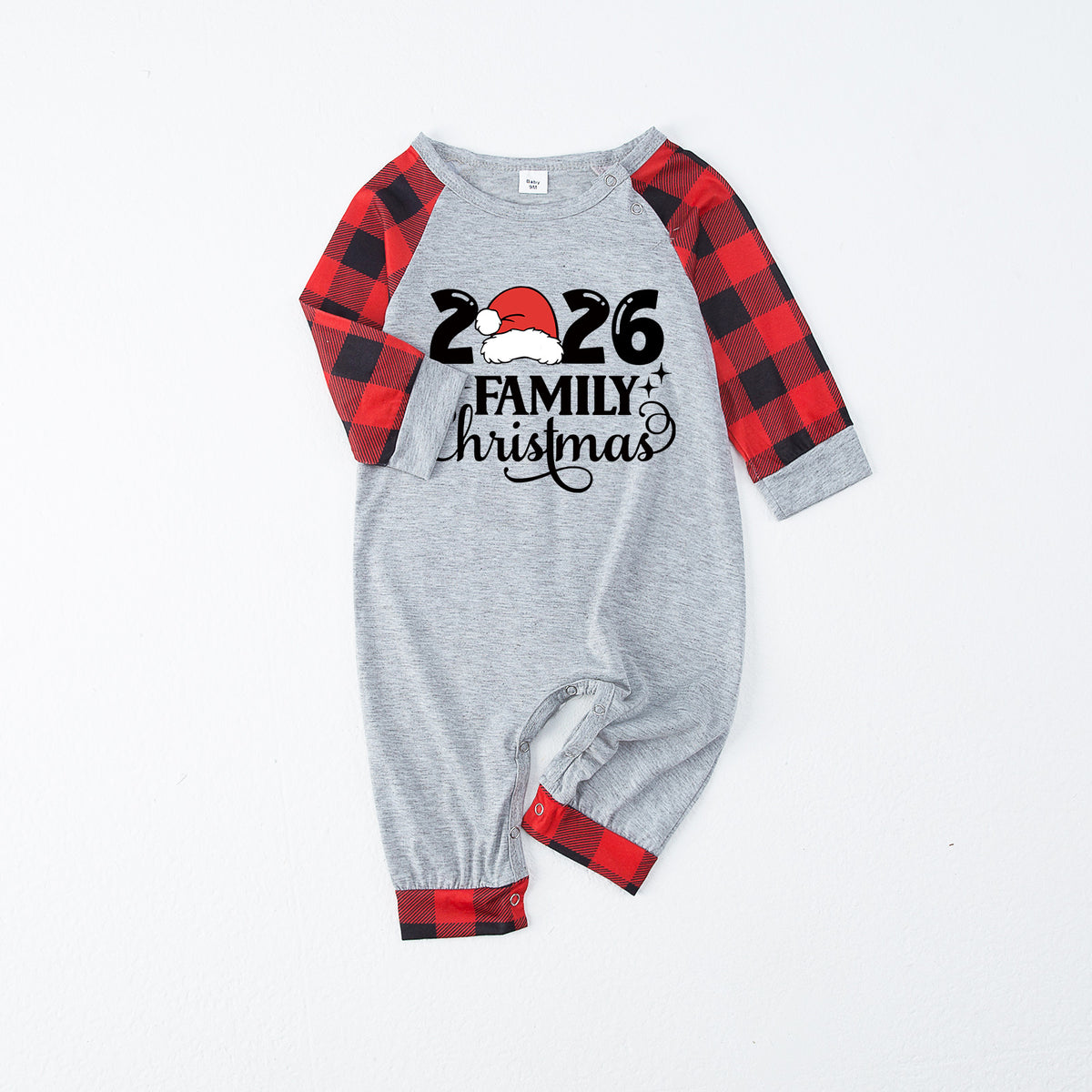Christmas Pajamas 2026 Family Christmas Santa Hat Typography Family Photo Outfit Christmas Sleepwear CHP-108