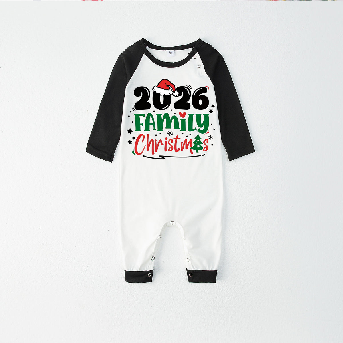 Christmas Pajamas 2026 Family Christmas Santa Hat Print Matching Family Photoshoot Sleepwear CHP-118