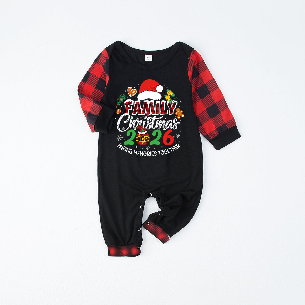 Christmas Sleepwear Santa Gingerbread Graphic Matching Family Christmas Pajamas CHP-45