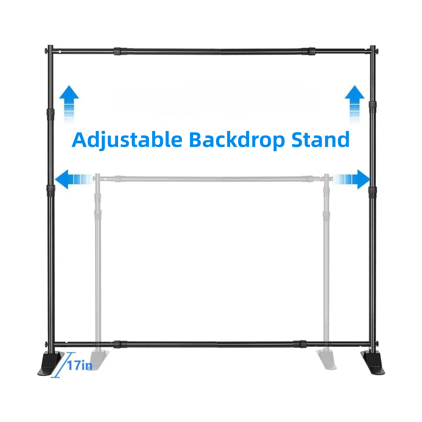 Adjustable Heavy Duty Backdrop Stand Kit Background Banner Stand PR16